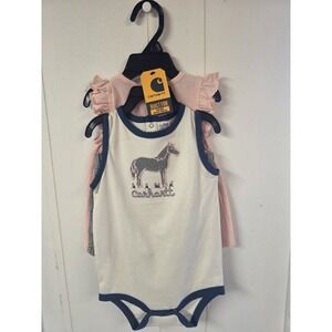 Baby Girls 3 Pc CARHARTT Outfit Size 12 months NWT Short outfit
